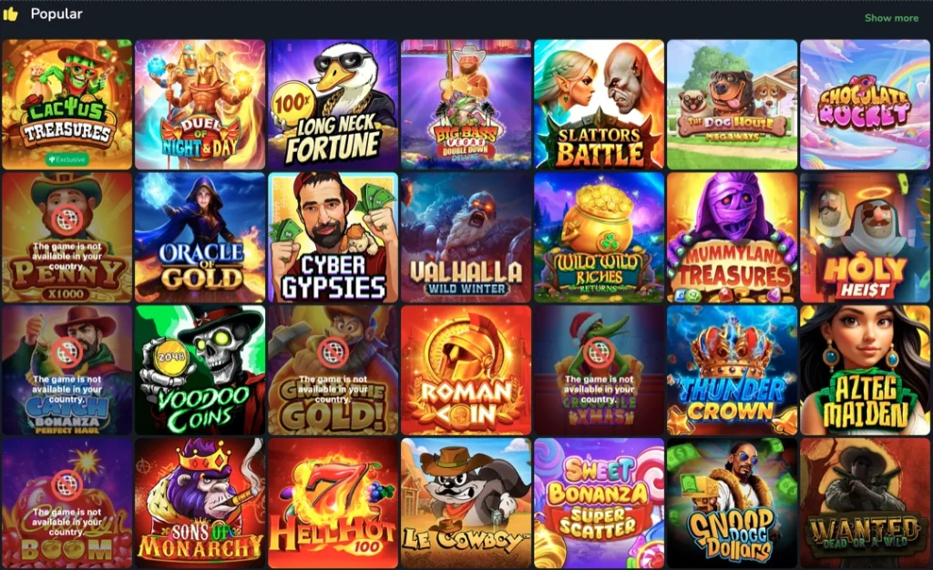 Кактус Казино слоты